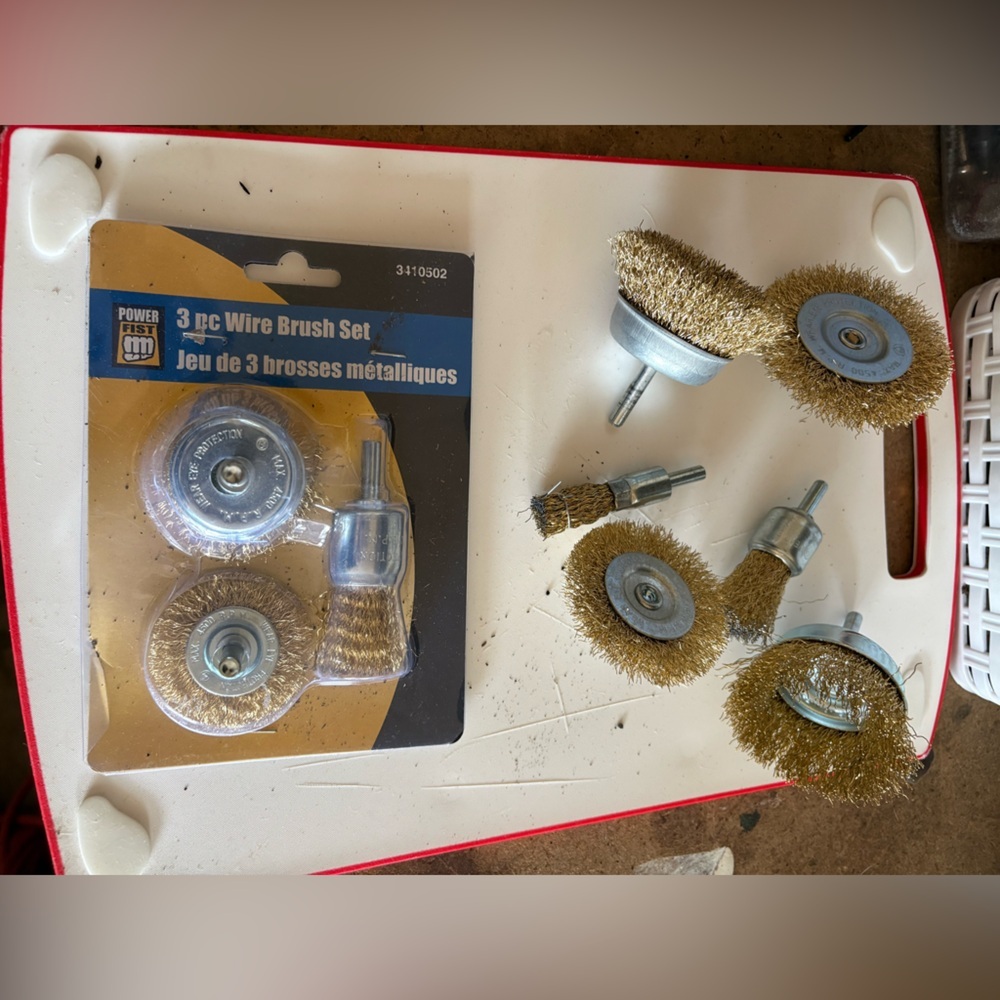 Wire Brass coated Brush Set with Drill Attachments